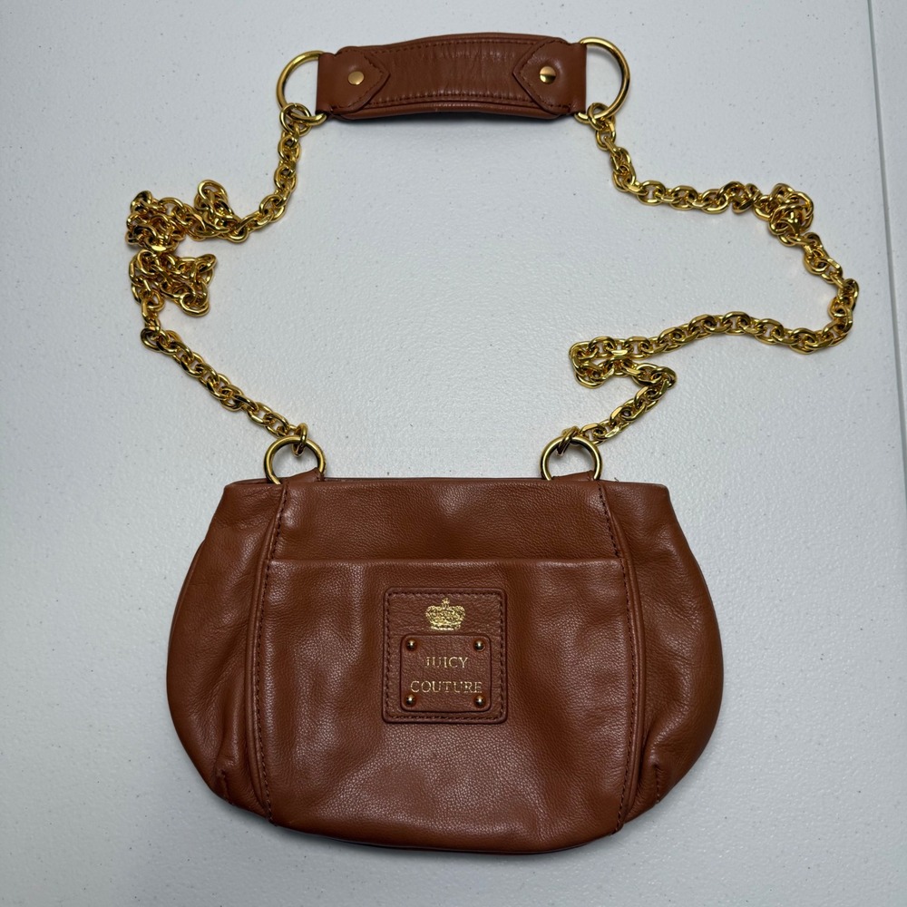 Vintage Juicy Couture Brown Leather Crossbody